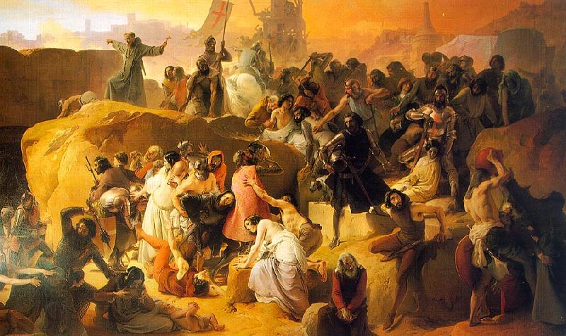 Francesco Hayez Crusaders Thirsting near Jerusalem China oil painting art